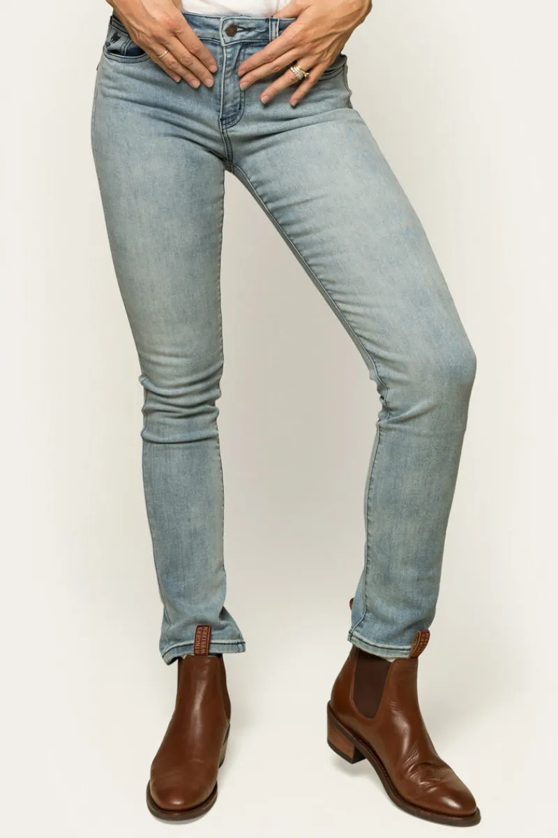 Outlet Ringers Western Victoria Womens Mid-Rise Straight-Leg Jeans - Light Blue