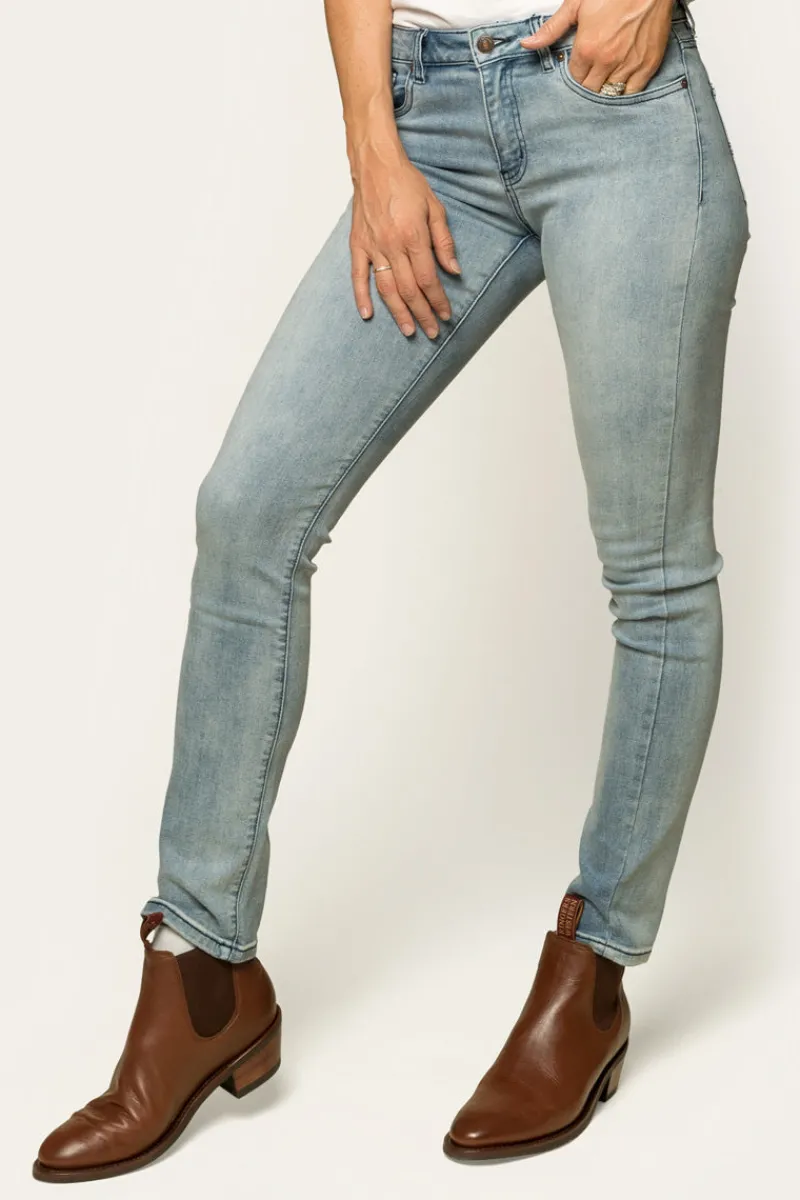 Outlet Ringers Western Victoria Womens Mid-Rise Straight-Leg Jeans - Light Blue