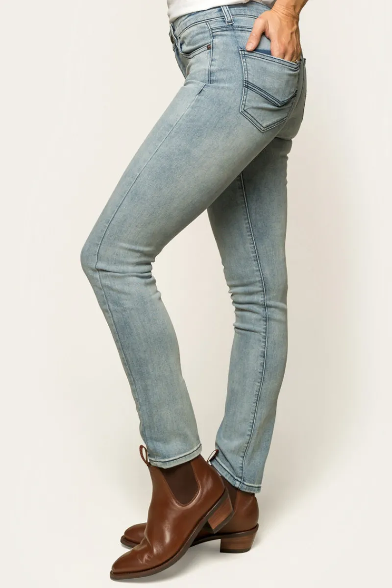 Outlet Ringers Western Victoria Womens Mid-Rise Straight-Leg Jeans - Light Blue