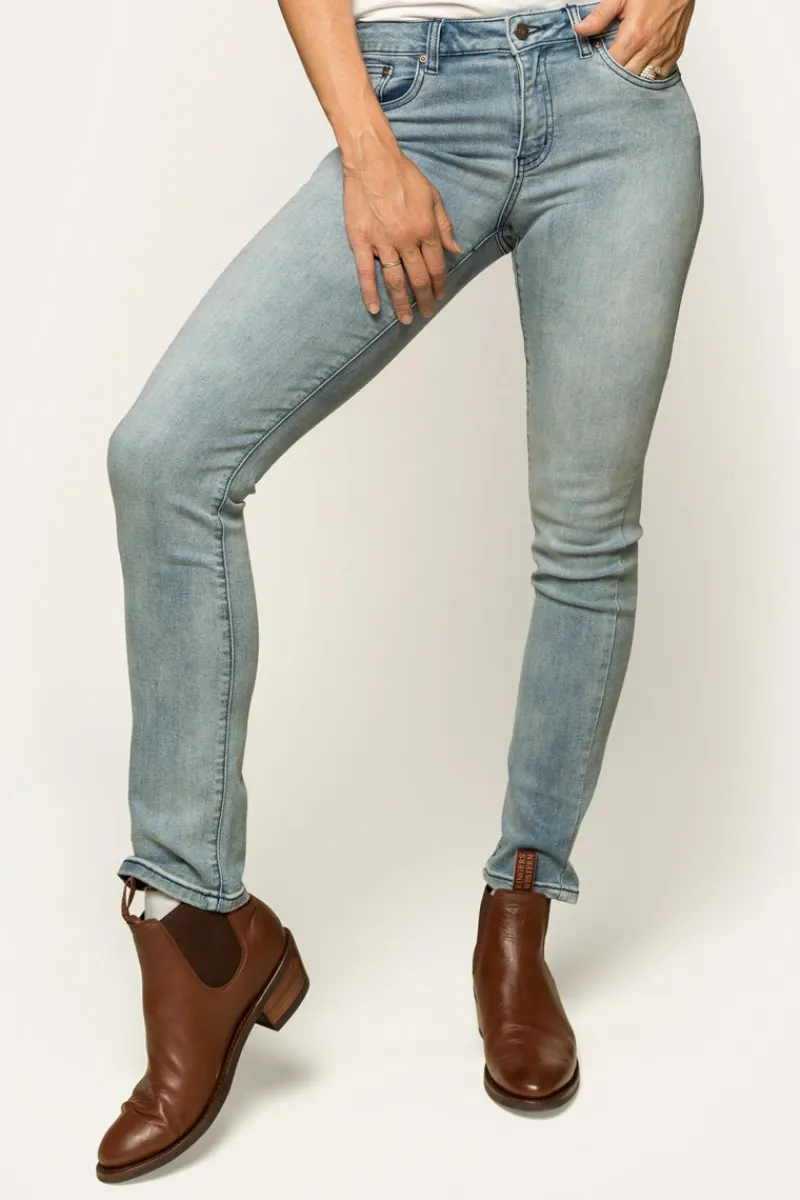 Outlet Ringers Western Victoria Womens Mid-Rise Straight-Leg Jeans - Light Blue