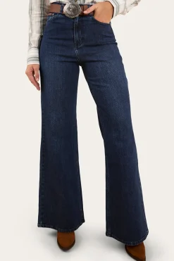 Ringers Western Visalia Womens Wide Leg Jean - Dark Wash Blue