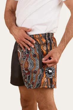 New Ringers Western Walkabout Warrior Footy Short - Charcoal / Multi