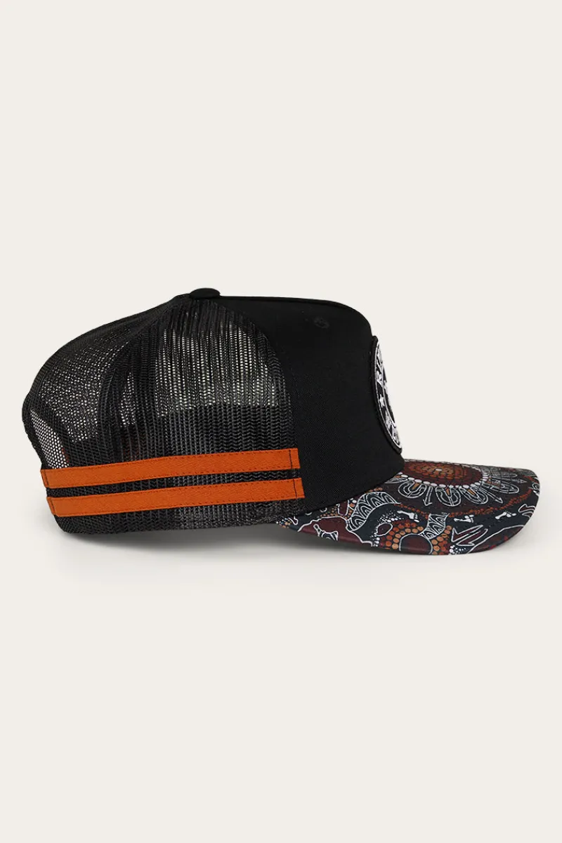 Outlet Ringers Western Walkabout Warrior Trucker Cap - Black