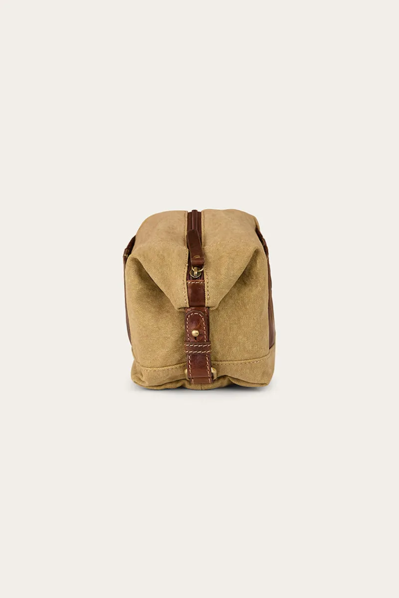 Outlet Ringers Western Waxicanvas Toiletry Bag - Cognac