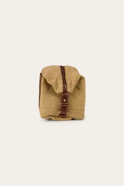 Outlet Ringers Western Waxicanvas Toiletry Bag - Cognac