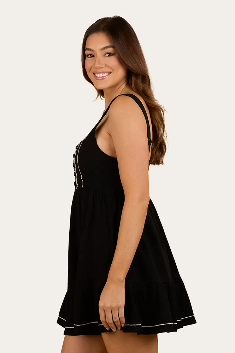 Outlet Ringers Western Westley Womens Embroidered Mini Dress - Black