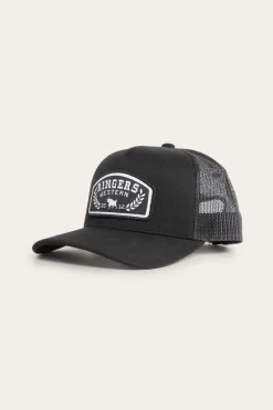 Outlet Ringers Western Wheatbelt Wool Trucker Cap - Black