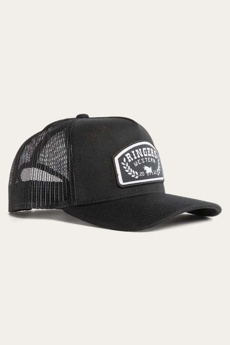 Outlet Ringers Western Wheatbelt Wool Trucker Cap - Black