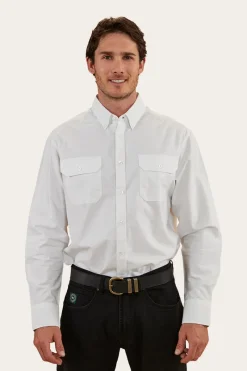 Hot Ringers Western Whyalla Mens Dress Shirt - White