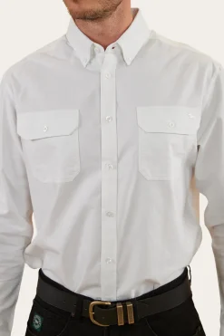 Hot Ringers Western Whyalla Mens Dress Shirt - White