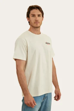 New Ringers Western Wild Card Mens Loose Fit T-Shirt - Off White