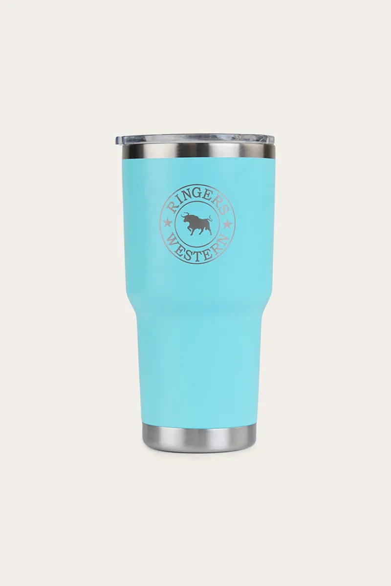 Hot Ringers Western Yarra Powder Coated Insulated Tumbler - Turquoise