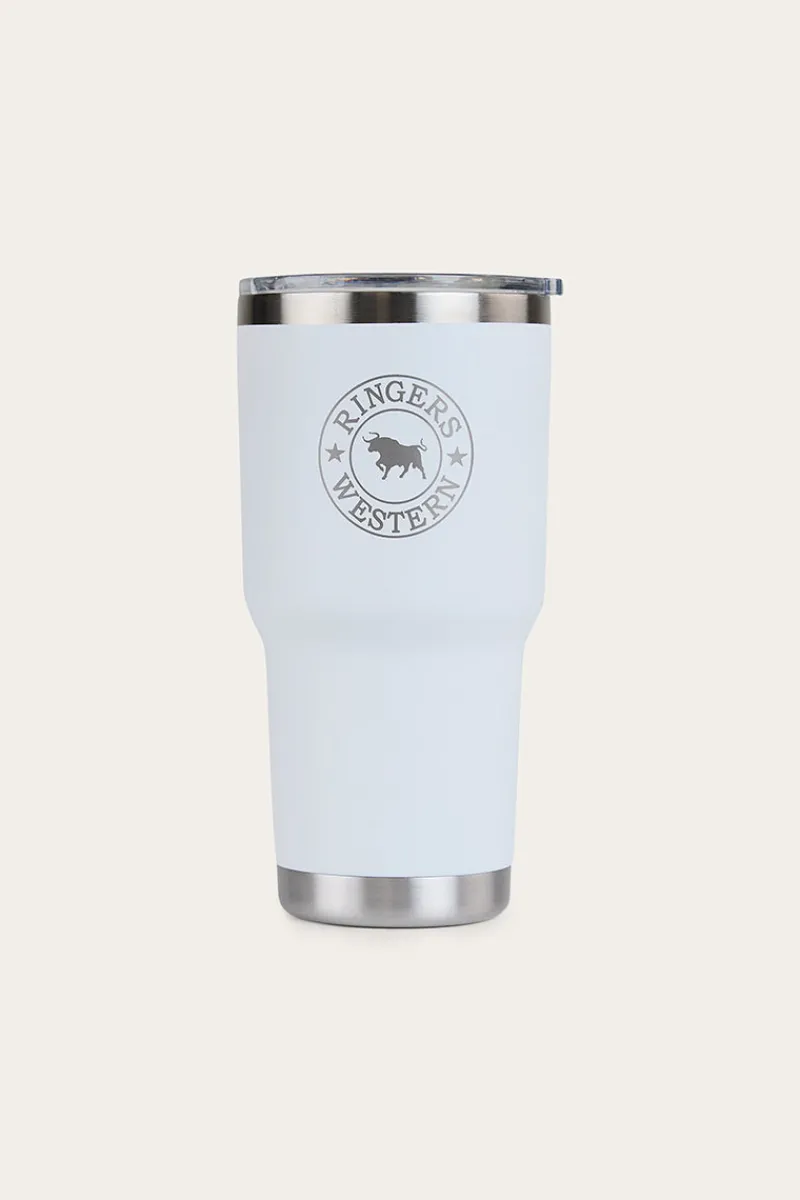 Clearance Ringers Western Yarra Powder Coated Insulated Tumbler - White
