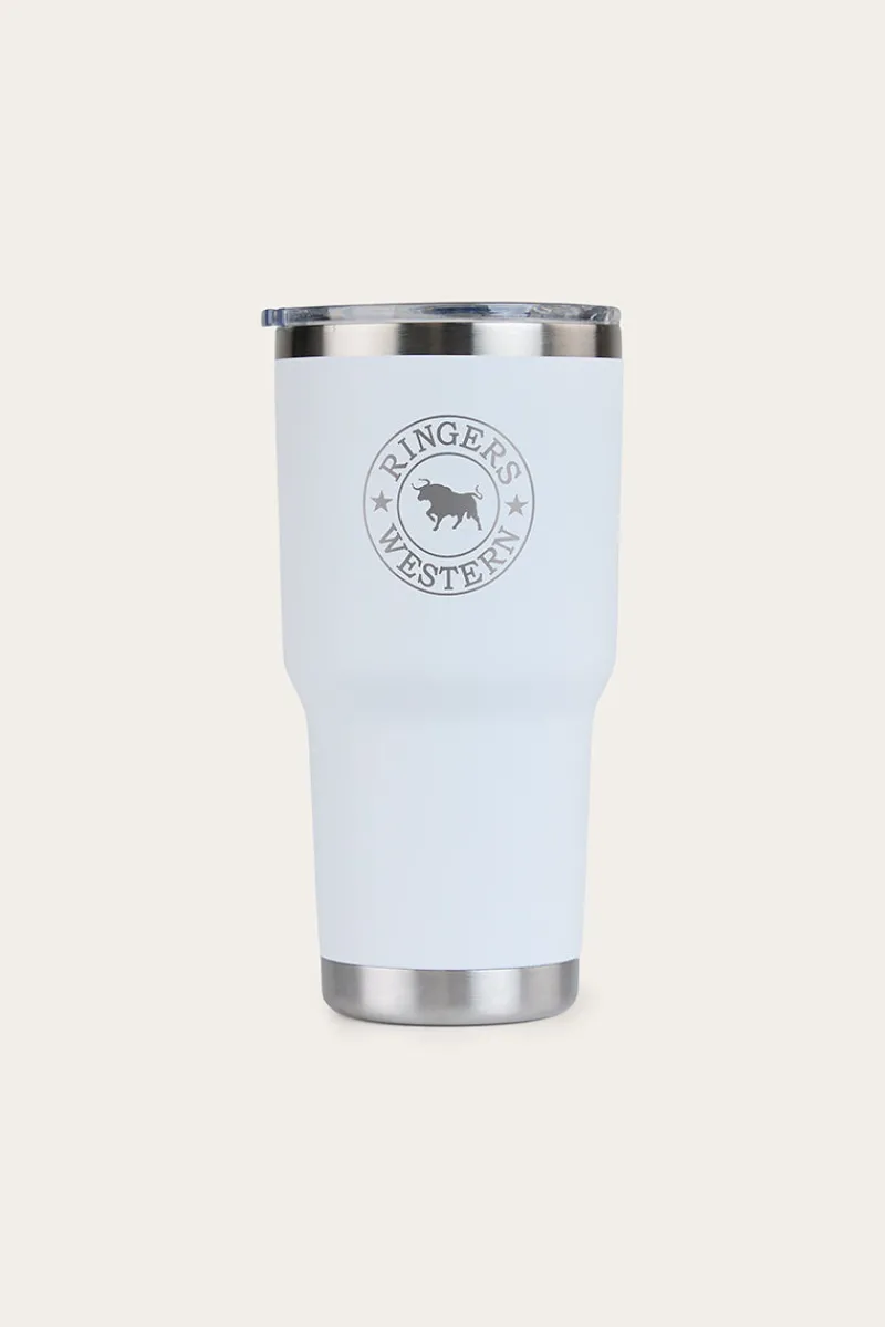 Clearance Ringers Western Yarra Powder Coated Insulated Tumbler - White