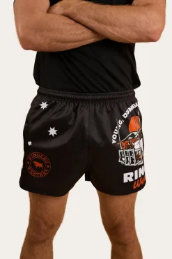 Hot Ringers Western Young and Dumb Footy Short - Black / Orange