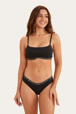 Hot Ringers Western Zoe Womens Crop Top - Black