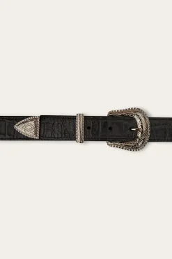 New Ringers Western Zoey Double Buckle Belt - Black