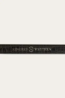 New Ringers Western Zoey Double Buckle Belt - Black