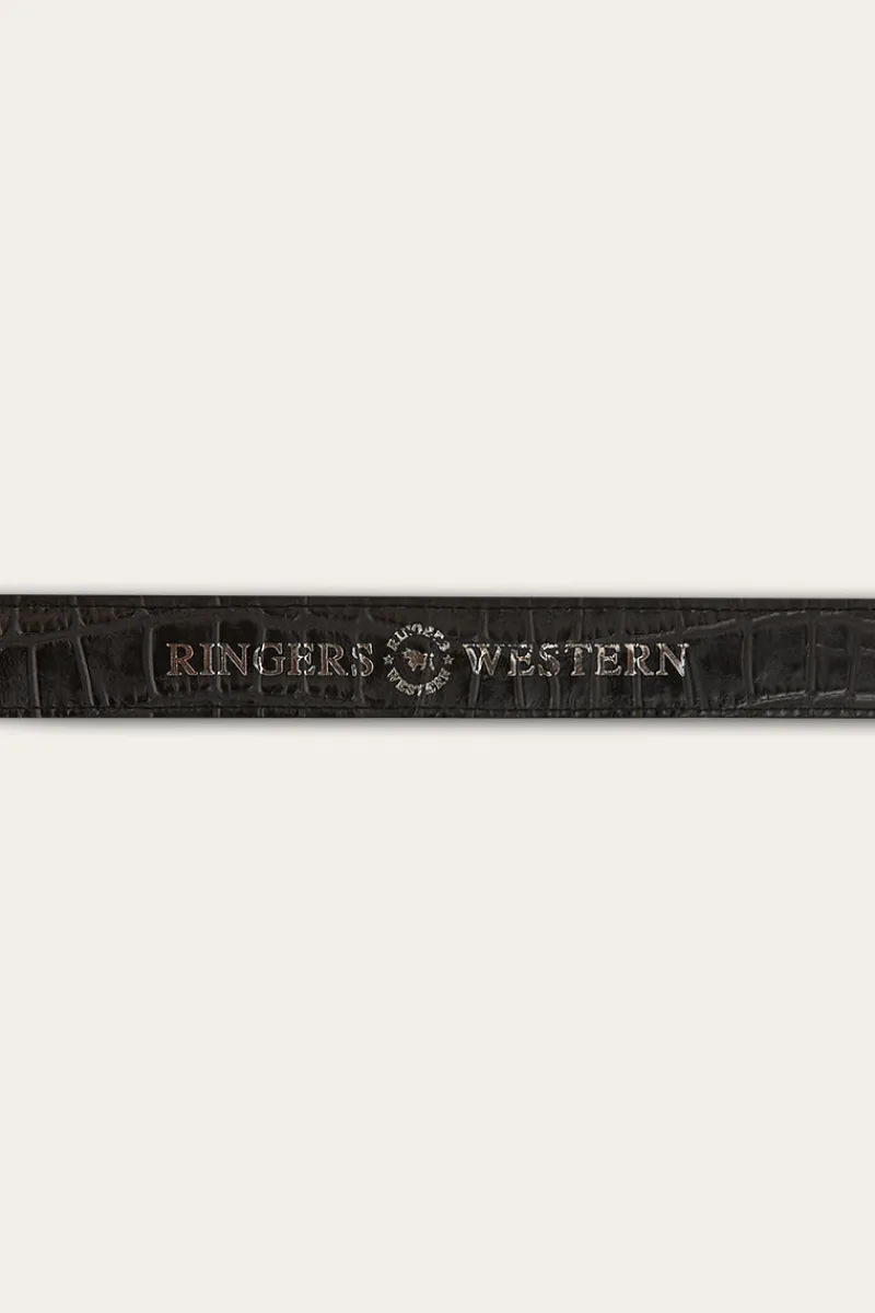 New Ringers Western Zoey Double Buckle Belt - Black