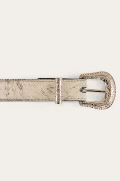 Best Ringers Western Zoey Double Buckle Belt - Black/White